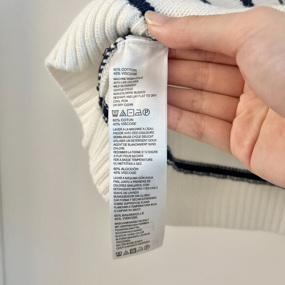 Tommy Bahama Women's Pickford Knit Sweater Top Nautical Striped Size XS - Picture 5 of 6